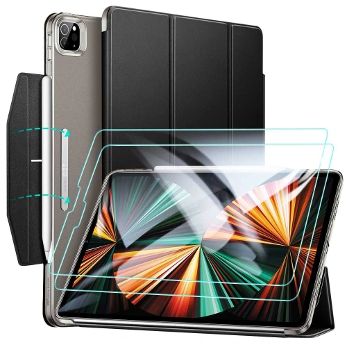 Kup Etui ESR Ascend Trifold Apple iPad Pro 12.9 2021 (5. generace) Černá + Sklo tvrzené - ESR312GRY - {ean13} - Sklep Home Screen