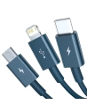 Kup Baseus 1.2m USB 3-in-1-Kabel Superior Series, USB zu micro USB / USB-C / Lightning, 3.5A, (blau) - BSU2681BLU - {ean13} - Sklep Home Screen