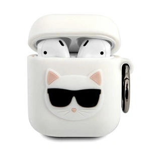 Kup Etui Karl Lagerfeld KLACA2SILCHWH Apple AirPods cover alb/white Silicon Choupette - KLD481WHT - {ean13} - Sklep Home Screen