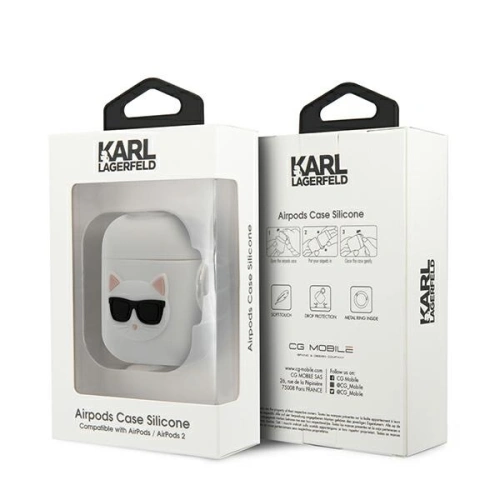 Kup Etui Karl Lagerfeld KLACA2SILCHWH Apple AirPods kryt bílý/white silikon Choupette - KLD481WHT - {ean13} - Sklep Home Screen
