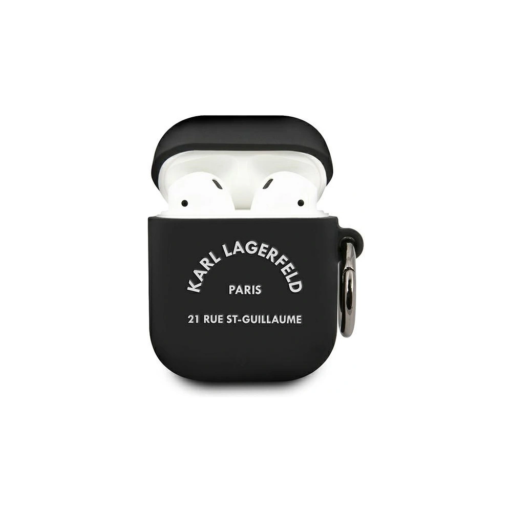 Etui Karl Lagerfeld KLACA2SILRSGBK Apple AirPods cover czarny/black Silicone RSG