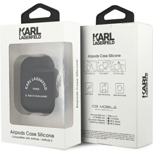 Kup Etui Karl Lagerfeld KLACA2SILRSGBK Apple AirPods cover czarny/black Silicone RSG - KLD482BLK - {ean13} - Sklep Home Screen