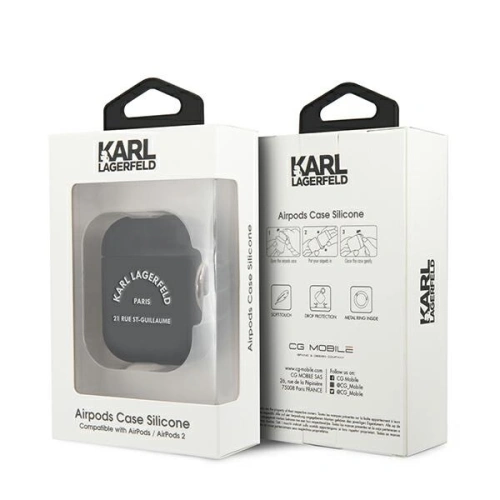 Kup Etui Karl Lagerfeld KLACA2SILRSGBK pentru Apple AirPods negru/silicon RSG - KLD482BLK - {ean13} - Sklep Home Screen