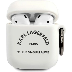 Kup Etui Karl Lagerfeld KLACA2SILRSGWH pentru Apple AirPods capac alb/white Silicon RSG - KLD483WHT - {ean13} - Sklep Home Screen