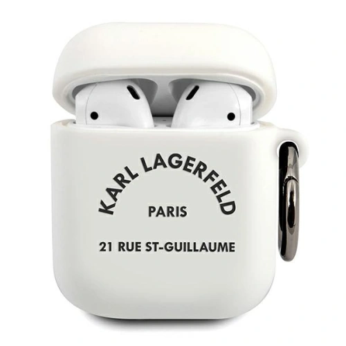 Kup Etui Karl Lagerfeld KLACA2SILRSGWH Apple AirPods tok fehér/színtelen Szilikon RSG - KLD483WHT - {ean13} - Sklep Home Screen