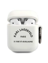 Etui Karl Lagerfeld KLACA2SILRSGWH pentru Apple AirPods capac alb/white Silicon RSG