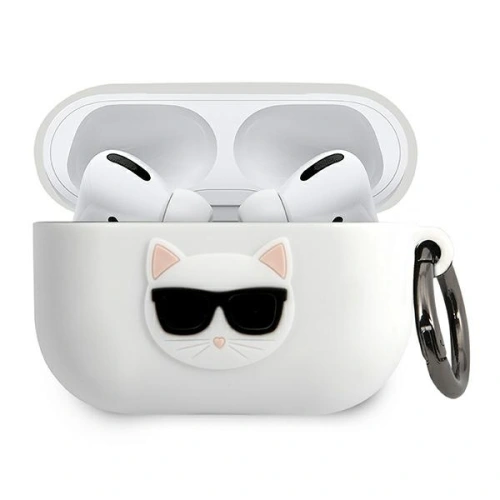 Kup Etui Karl Lagerfeld KLACAPSILCHWH Apple AirPods Pro cover alb/white Silicon Choupette - KLD484WHT - {ean13} - Sklep Home Screen