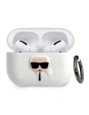 Etui Karl Lagerfeld KLACAPSILGLWH Apple AirPods Pro kryt bílý/white silikon Ikonik