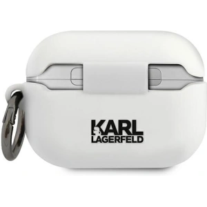 Buy Karl Lagerfeld KLACAPSILGLWH Apple AirPods Pro cover white Silicone Ikonik - KLD485WHT - {ean13} - Home Screen Store Europe