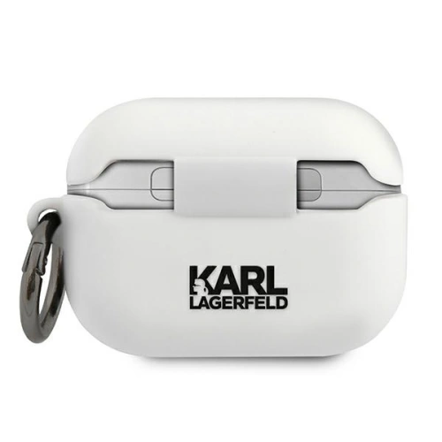 Kup Etui Karl Lagerfeld KLACAPSILRSGWH Apple AirPods Pro cover biały/white Silicone RSG - KLD487WHT - {ean13} - Sklep Home Screen