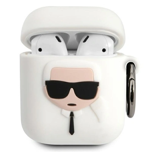 Kup Karl Lagerfeld Apple Tasche KLACCSILKHWH AirPods Hülle weiß/weiß Silikon Ikonik - KLD488WHT - {ean13} - Sklep Home Screen