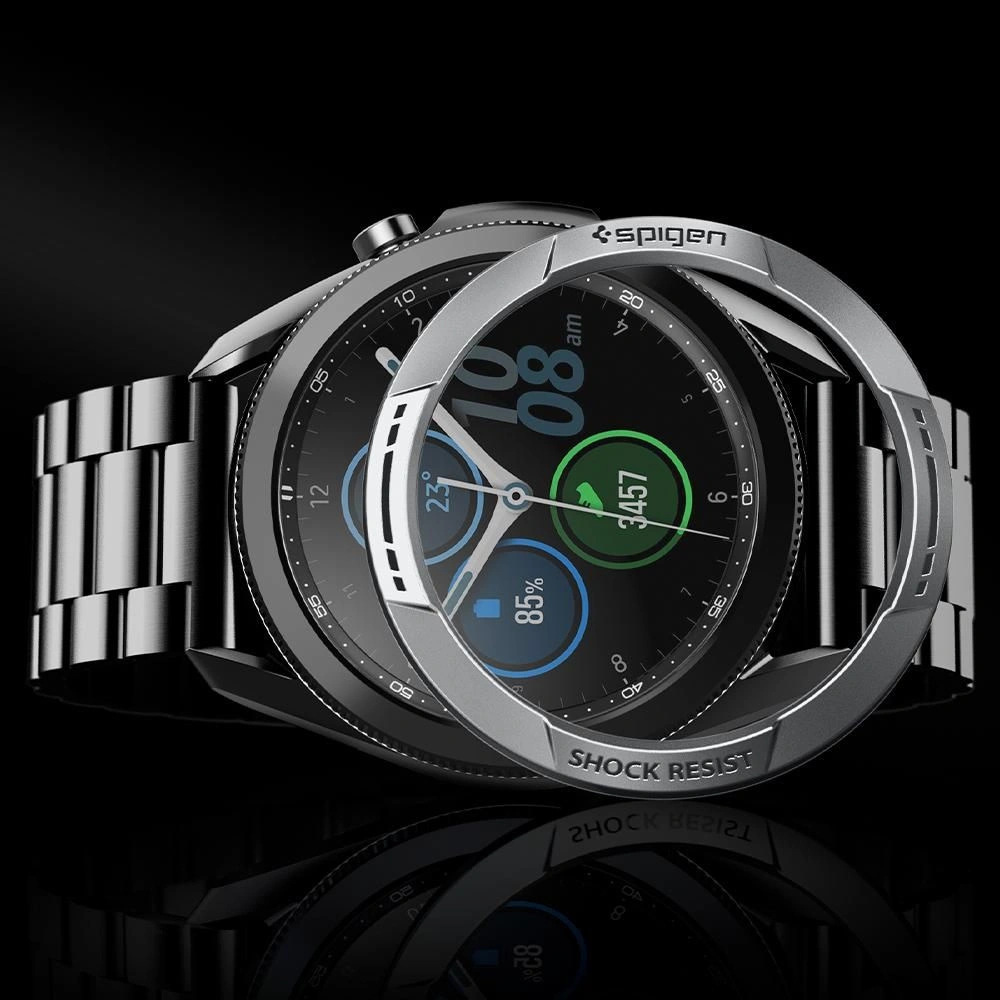 Nakładka Spigen Chrono Shield Samsung Galaxy Watch 3 45mm Silver