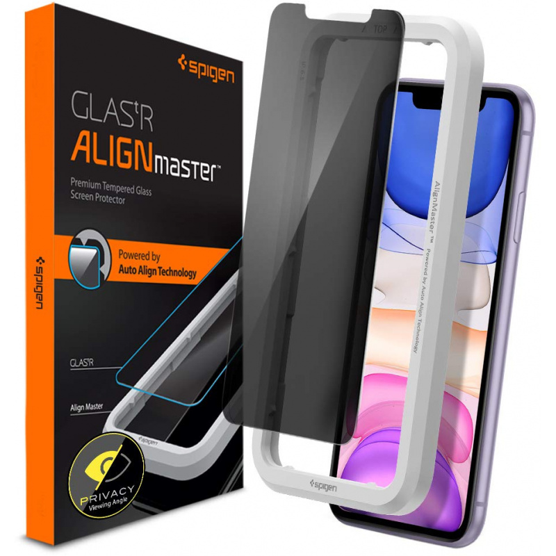 Buy Spigen GLAS.tR AlignMaster Apple iPhone 11 Privacy - 8809671018350 - SPN932 - Homescreen.pl