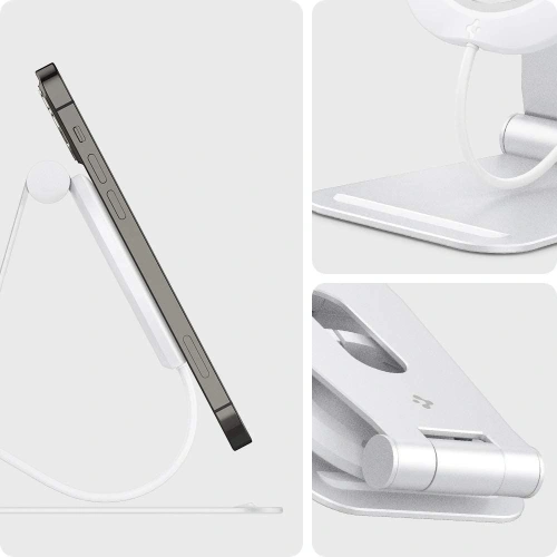 Kup Podstawka do ładowarki Spigen Magfit S Apple MagSafe Charger Stand White - SPN1615WHT - {ean13} - Sklep Home Screen