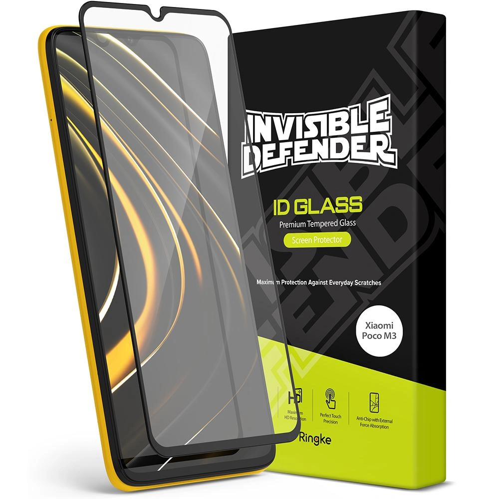Szkło Pocophone M3 - Ringke ID Full Cover - Home Screen