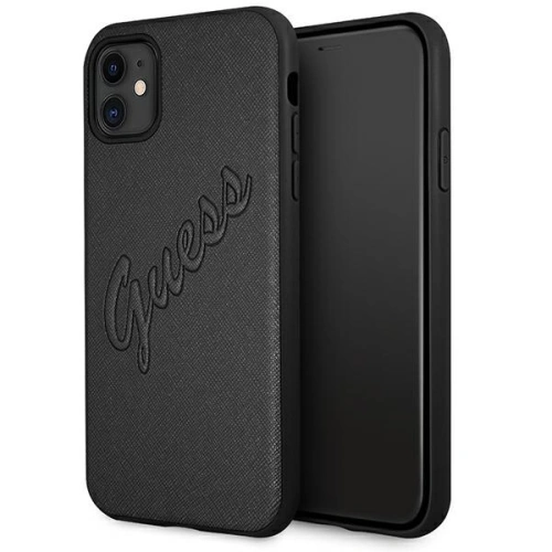 Kup Etui Guess GUHCN61RSAVSBK Apple iPhone 11 černý/black hardcase Saffiano Vintage Script - GUE984BLK - {ean13} - Sklep Home Screen