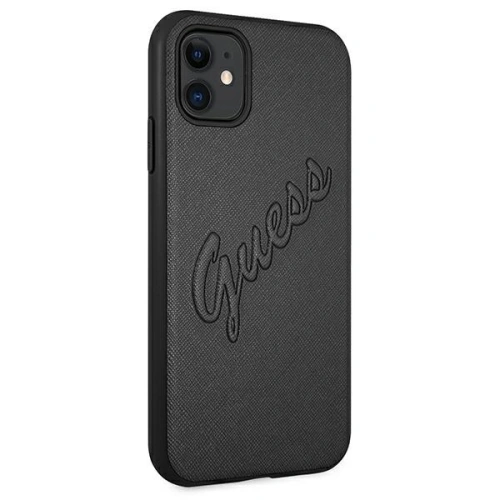 Kup Etui Guess GUHCN61RSAVSBK Apple iPhone 11 fekete hardcase Saffiano Vintage Script - GUE984BLK - {ean13} - Sklep Home Screen