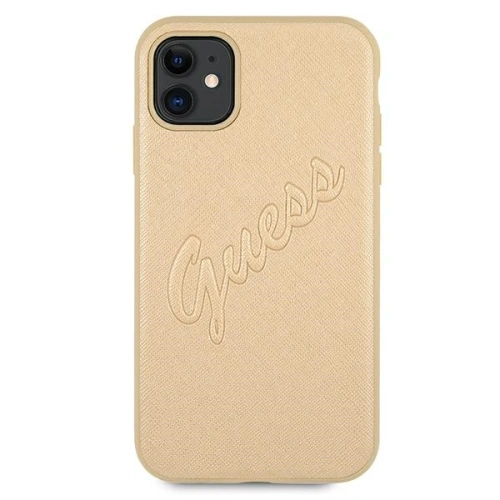 Kup Etui Guess GUHCN61RSAVSLG Apple iPhone 11 zlatý/gold hardcase Saffiano Vintage Script - GUE985GLD - {ean13} - Sklep Home Screen
