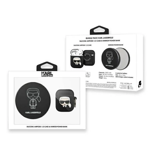 Buy Karl Lagerfeld KLBPPBOA2K AirPods case + Power Bank Ikonik - KLD489 - {ean13} - Home Screen Store Europe