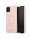 Etui Karl Lagerfeld KLHCN61SILTTPI Apple iPhone 11 Silicone Ikonik Outline růžový/pink