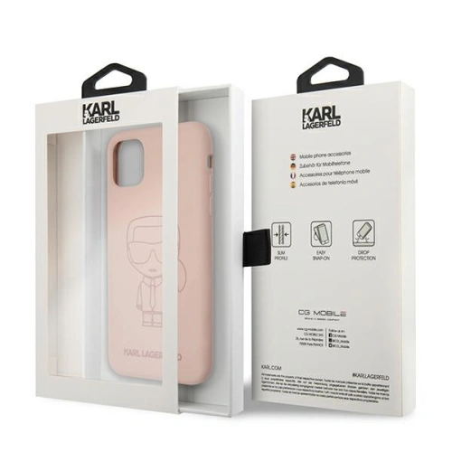 Kup Etui Karl Lagerfeld KLHCN61SILTTPI Apple iPhone 11 Silicone Ikonik Outline różowy/pink - KLD491PNK - {ean13} - Sklep Home Screen