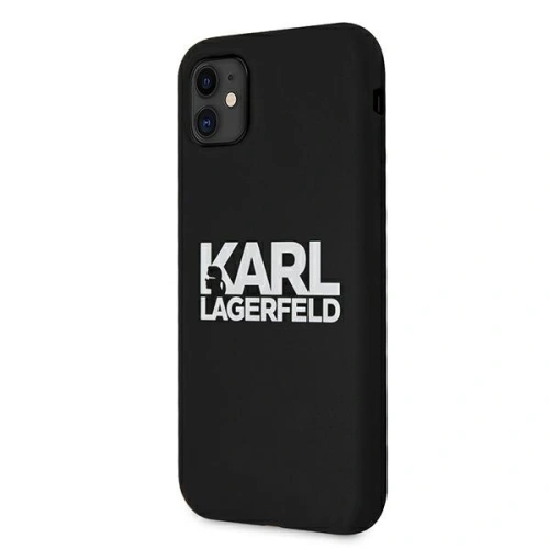 Kup Karl Lagerfeld Apple Tasche KLHCN61SLKLRBK iPhone 11 Silikon Stack Logo schwarz/schwarz - KLD493BLK - {ean13} - Sklep Home Screen