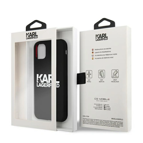 Kup Karl Lagerfeld Apple Tasche KLHCN61SLKLRBK iPhone 11 Silikon Stack Logo schwarz/schwarz - KLD493BLK - {ean13} - Sklep Home Screen
