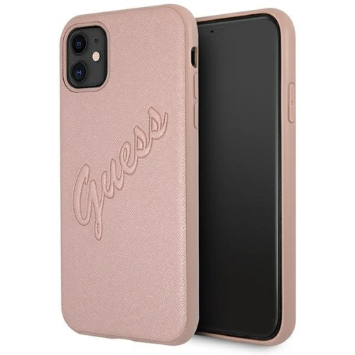 Kup Etui Guess GUHCN61RSAVSRG Apple iPhone 11 růžový/pink hardcase Saffiano Vintage Script - GUE986PNK - {ean13} - Sklep Home Screen