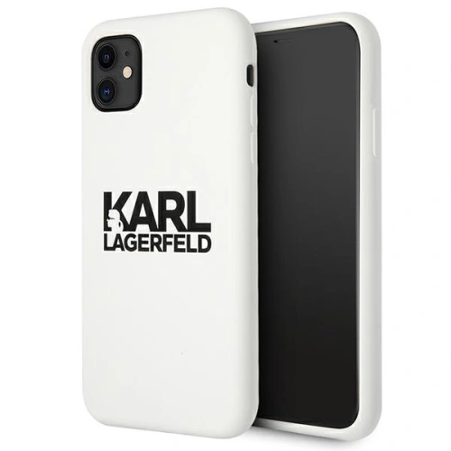 Kup Karl Lagerfeld Apple Tasche KLHCN61SLKLWH iPhone 11 Silikon Stack Logo weiß/weiß - KLD494WHT - {ean13} - Sklep Home Screen