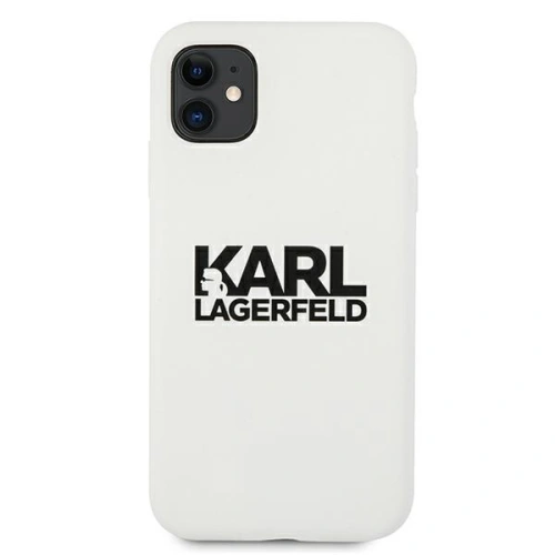 Kup Karl Lagerfeld Apple Tasche KLHCN61SLKLWH iPhone 11 Silikon Stack Logo weiß/weiß - KLD494WHT - {ean13} - Sklep Home Screen