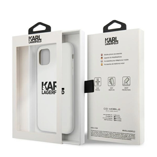 Kup Karl Lagerfeld Apple Tasche KLHCN61SLKLWH iPhone 11 Silikon Stack Logo weiß/weiß - KLD494WHT - {ean13} - Sklep Home Screen