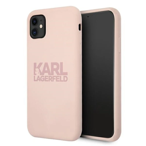Buy Karl Lagerfeld KLHCN61STKLTLP Apple iPhone 11 Silicone Stack Logo pink - KLD495PNK - {ean13} - Home Screen Store Europe