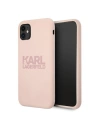Etui Karl Lagerfeld KLHCN61STKLTLP Apple iPhone 11 Silicone Stack Logo rózsaszín/pink