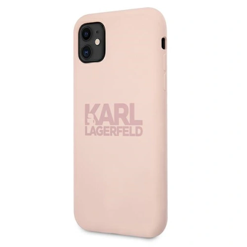 Buy Karl Lagerfeld KLHCN61STKLTLP Apple iPhone 11 Silicone Stack Logo pink - KLD495PNK - {ean13} - Home Screen Store Europe