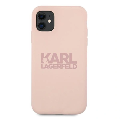 Buy Karl Lagerfeld KLHCN61STKLTLP Apple iPhone 11 Silicone Stack Logo pink - KLD495PNK - {ean13} - Home Screen Store Europe