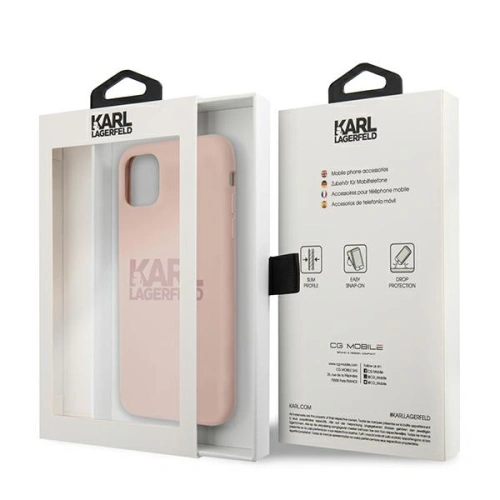 Buy Karl Lagerfeld KLHCN61STKLTLP Apple iPhone 11 Silicone Stack Logo pink - KLD495PNK - {ean13} - Home Screen Store Europe