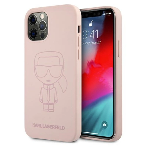 Kup Etui Karl Lagerfeld KLHCP12MSILTTPI Apple iPhone 12/12 Pro Silicone Ikonik Outline różowy/pink - KLD498PNK - {ean13} - Sklep Home Screen