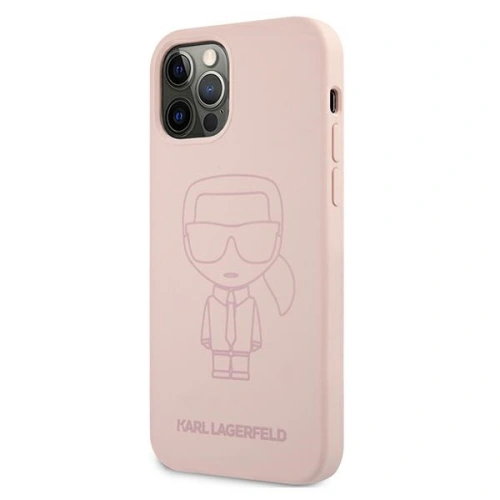 Kup Etui Karl Lagerfeld KLHCP12MSILTTPI Apple iPhone 12/12 Pro Silicone Ikonik Outline różowy/pink - KLD498PNK - {ean13} - Sklep Home Screen