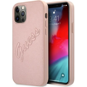 Kup Etui Guess GUHCP12MRSAVSRG Apple iPhone 12/12 Pro różowy/pink hardcase Saffiano Vintage Script - GUE992PNK - {ean13} - Sklep Home Screen