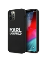 Karl Lagerfeld Apple Tasche KLHCP12MSLKLRBK iPhone 12/12 Pro Silikon Stack Logo schwarz/schwarz