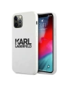 Karl Lagerfeld Apple Tasche KLHCP12MSLKLWH iPhone 12/12 Pro Silikon Stack Logo weiß/weiß