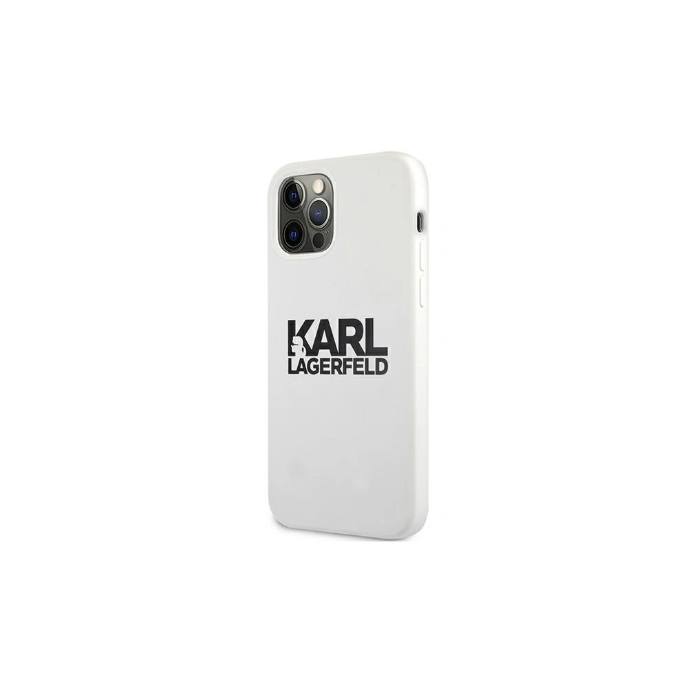 Etui Karl Lagerfeld KLHCP12MSLKLWH Apple iPhone 12/12 Pro Silicone Stack Logo biały/white