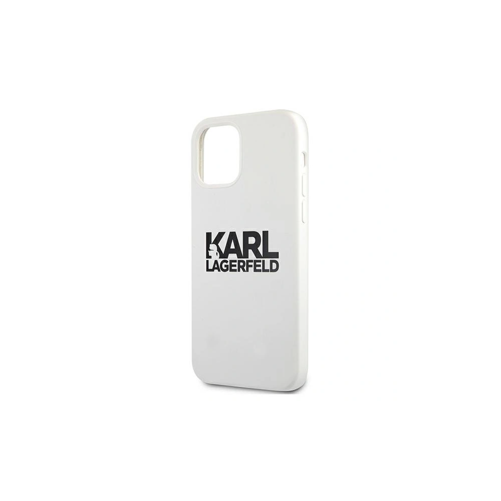 Etui Karl Lagerfeld KLHCP12MSLKLWH Apple iPhone 12/12 Pro Silicone Stack Logo biały/white