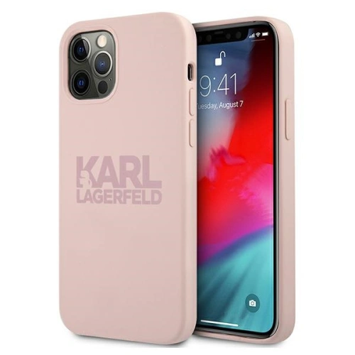 Kup Etui Karl Lagerfeld KLHCP12MSTKLTLP Apple iPhone 12/12 Pro Szilikon Stack Logo rózsaszín/pink - KLD503PNK - {ean13} - Sklep Home Screen