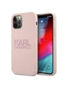 Etui Karl Lagerfeld KLHCP12MSTKLTLP Apple iPhone 12/12 Pro Szilikon Stack Logo rózsaszín/pink
