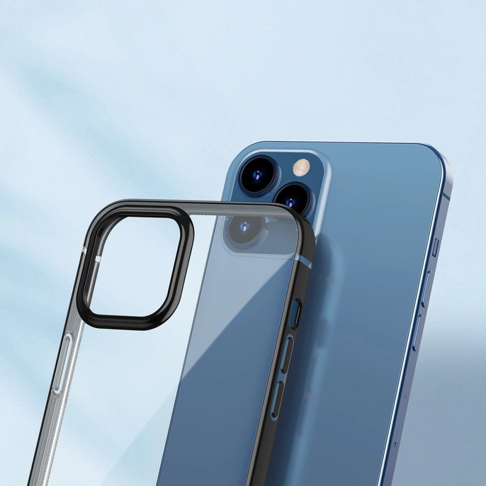 Przezroczyste etui Baseus Shining Case Apple iPhone 12 Pro Max (czarny)