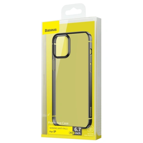 Kup Baseus Apple Transparentes Gehäuse Shining Case iPhone 12 Pro Max (schwarz) - BSU1919BLK - {ean13} - Sklep Home Screen