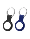 Silikonowe etui PURO ICON Case Apple AirTag (czarny i granatowy) [2 PACK]
