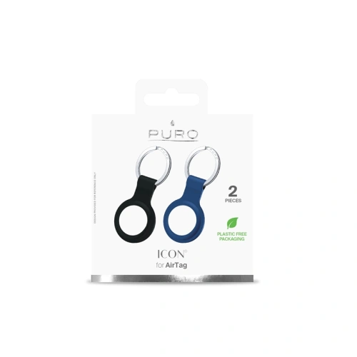 Kup Silikonowe etui PURO ICON Case Apple AirTag (czarny i granatowy) [2 PACK] - PUR420BLKNAV - {ean13} - Sklep Home Screen