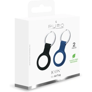 Kup Silikonowe etui PURO ICON Case Apple AirTag (czarny i granatowy) [2 PACK] - PUR420BLKNAV - {ean13} - Sklep Home Screen
